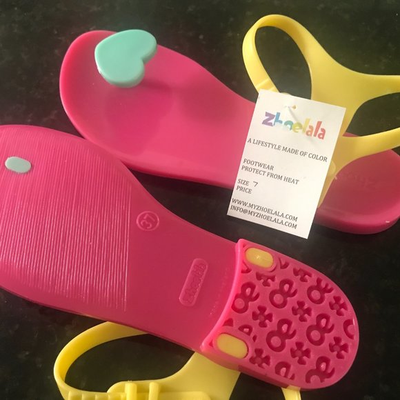 Zhoelala Sandals / Heart Sandals / Pink - Picture 3 of 4